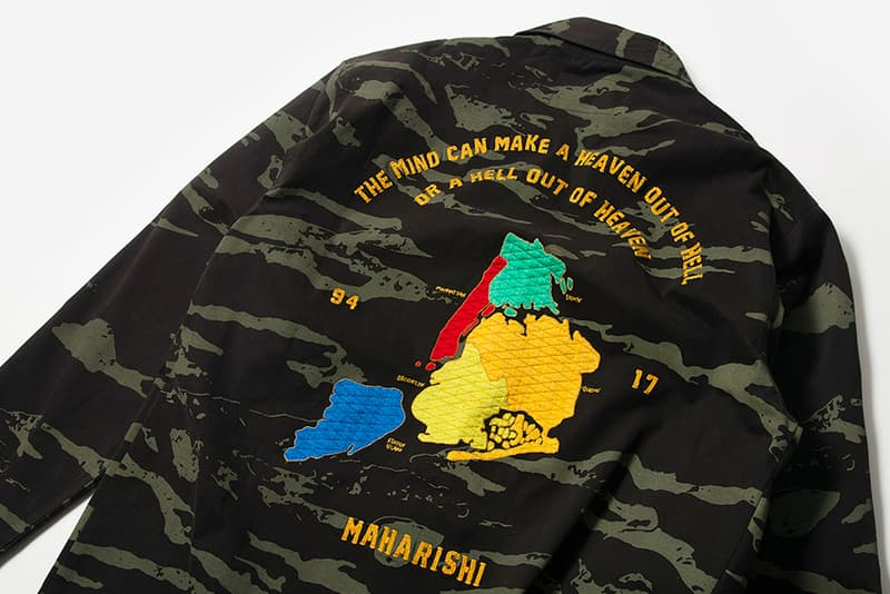 maharishi New York City Five Boroughs overshirt t-shirt camo black white release info