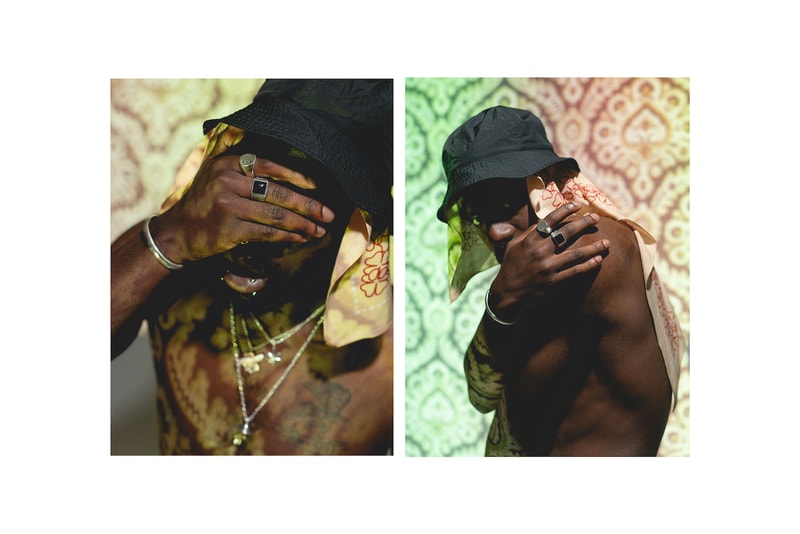 MAPLE spring summer 2019 collection lookbook jewelry RHEK duck canvas bag gold brass silver rings necklace bracelets bucket hat embroidery canada