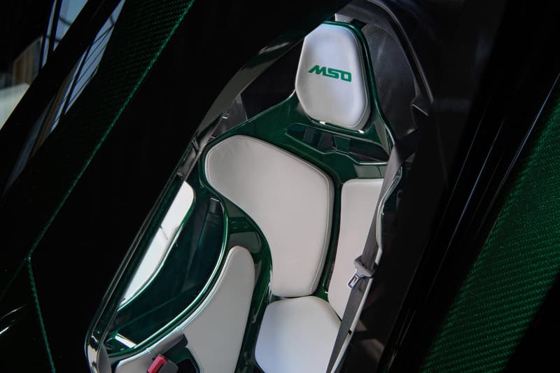 McLaren Senna green carbon fiber body custom special operations 1000 hours work america new york first car automobile hypercar