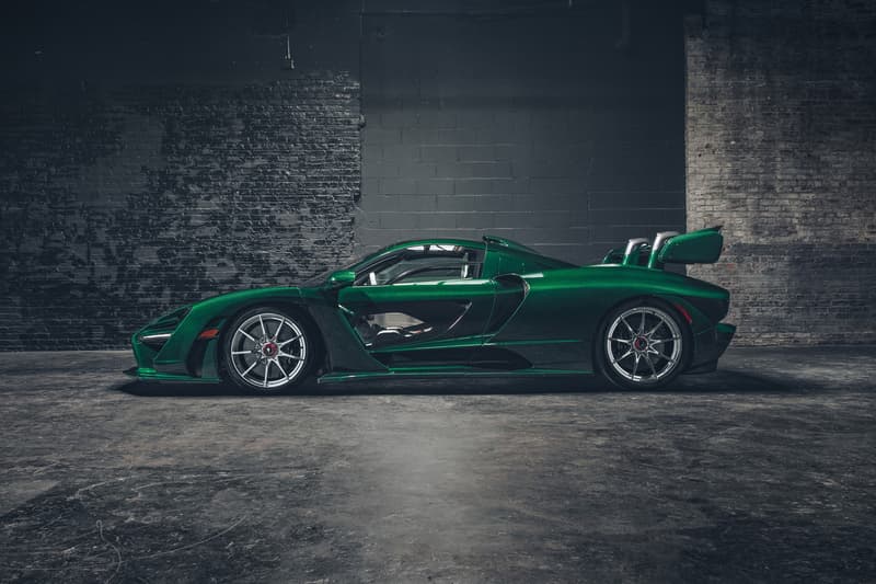 McLaren Senna green carbon fiber body custom special operations 1000 hours work america new york first car automobile hypercar