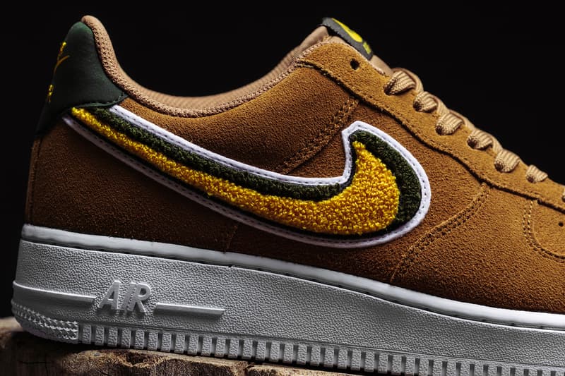 Nike Air Force 1 07 LV8 Muted Bronze in Chenille Swoosh | HYPEBEAST