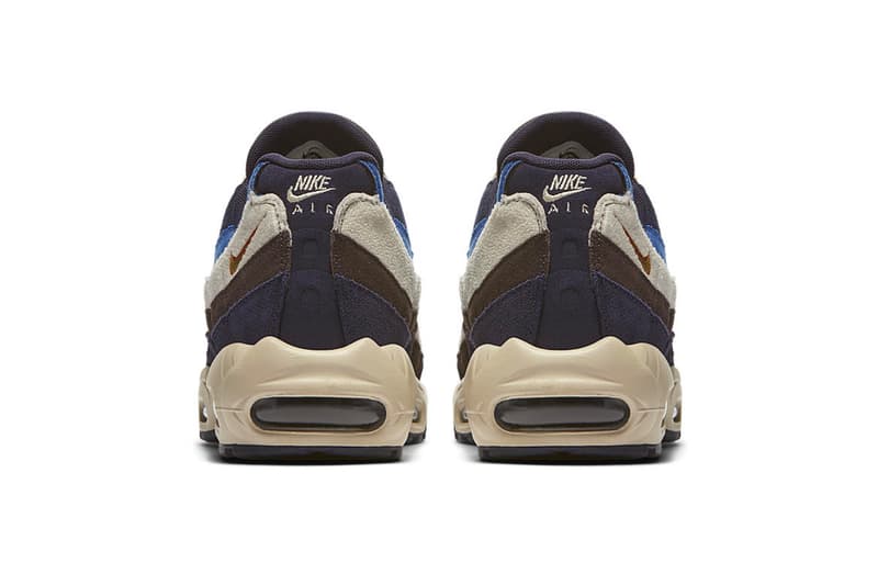 Nike Air Max 95 Premium Blue & Brown Colorway sneaker release date suede nubuck canvas