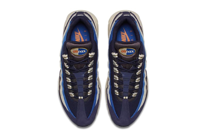 Nike Air Max 95 Premium Blue & Brown Colorway sneaker release date suede nubuck canvas