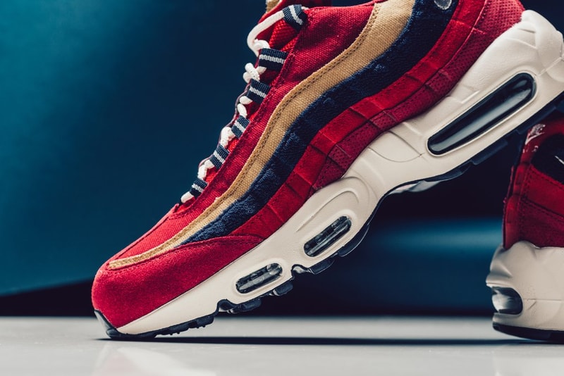 NIKE AIR MAX 95 PREMIUM RED CRUSH PROVENCE PURPLE WHEAT GOLD sneaker shoe buy release purchase