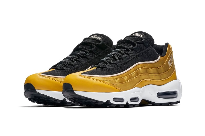 Nike Air Max 95 LX Satin Gold NSW logo Nike Sportswear Sergio Lozano summer release