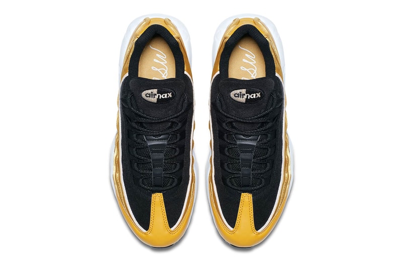 Nike Air Max 95 LX Satin Gold NSW logo Nike Sportswear Sergio Lozano summer release