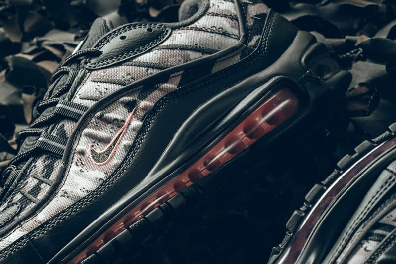 Nike Air Max 98 Cargo Khaki Sunset Tint Camouflage Army military pattern drop release date info closer look buy purchase sale