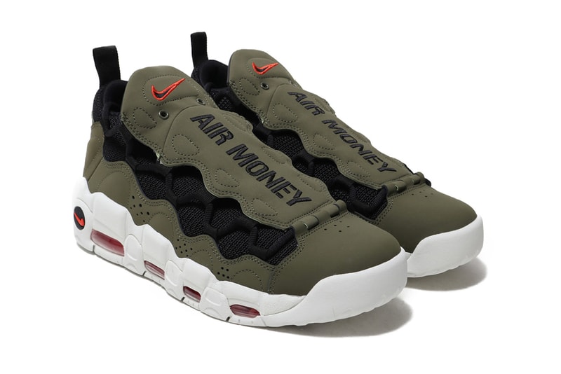 nike air more money military olive