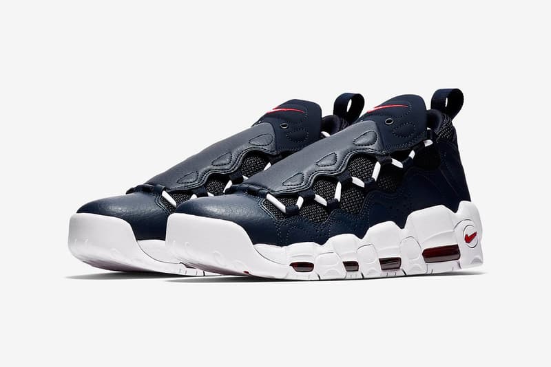 Nike Air More Money Navy Red Release date sneaker price tonal leather 