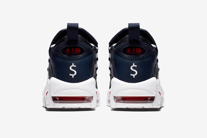 Nike Air More Money Navy Red Release date sneaker price tonal leather 