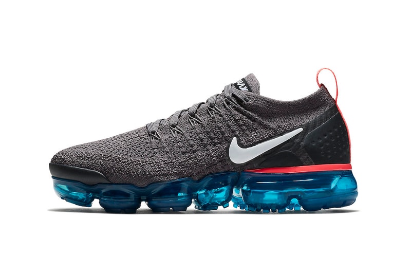 Nike Air VaporMax 2 Flyknit Thunder Grey White Geode Teal Black Hot Punch release info sneakers footwear