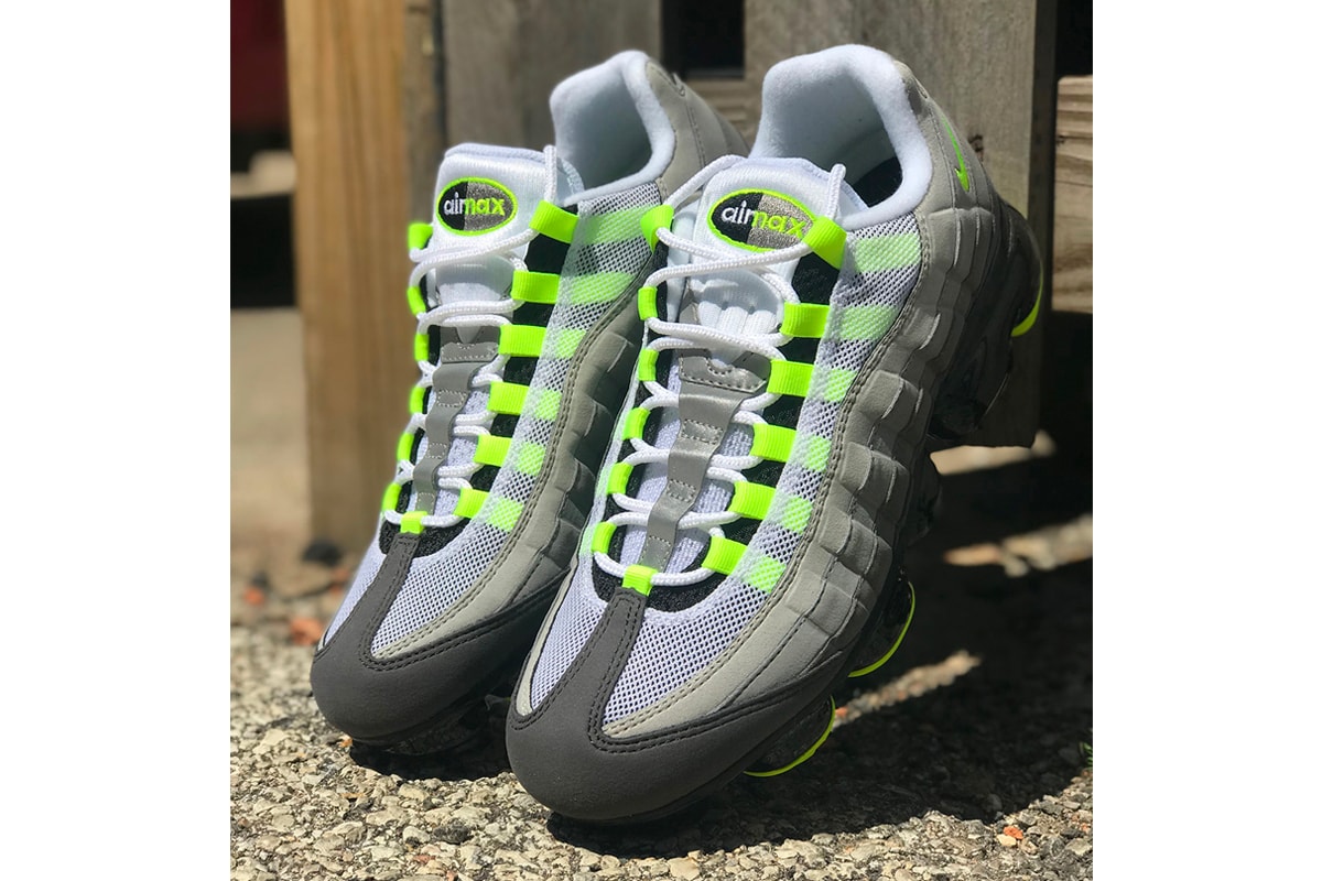 bright neon green vapormax nike air max 95 shoes sale