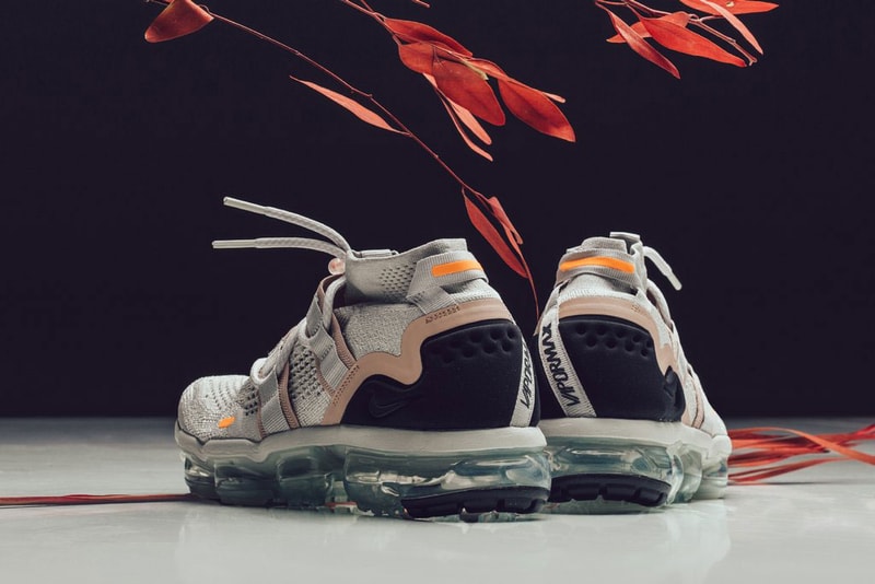 nike air vapormax utility flyknit light bone summit white feature sneaker boutique july 6 2018 drop release date official colorway look purchase buy shop feature sneaker boutique