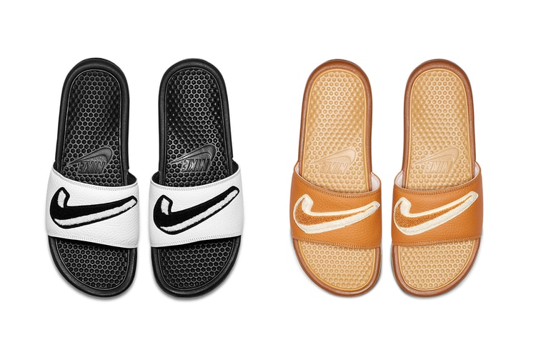 Nike Applies Oversized Chenille Swooshes Onto Summer-Ready Benassi Slides