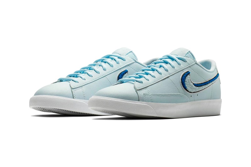 Nike Blazer Low Ice Blue royal blue 3D Chenille Swoosh release info sneakers footwear