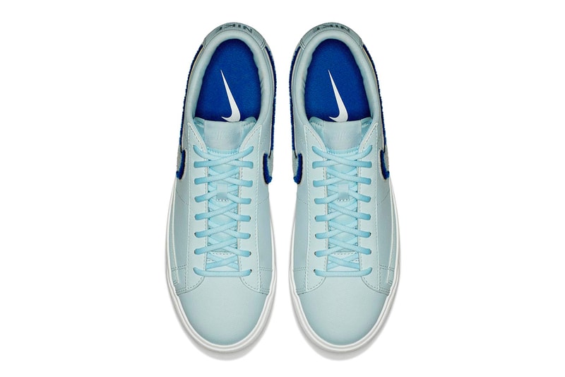 Nike Blazer Low Ice Blue royal blue 3D Chenille Swoosh release info sneakers footwear