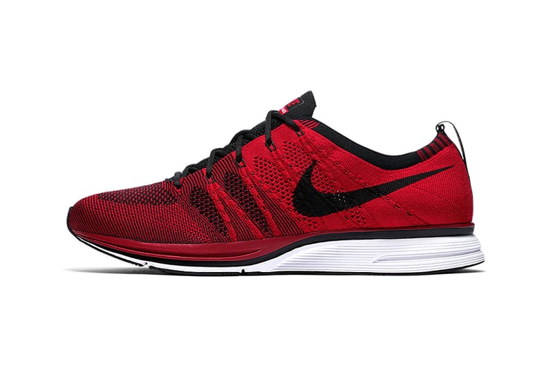 Nike Flyknit Trainer University Red Info Release Red Black White