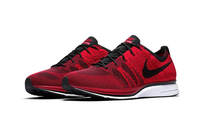 Nike Flyknit Trainer University Red Info Release Red Black White