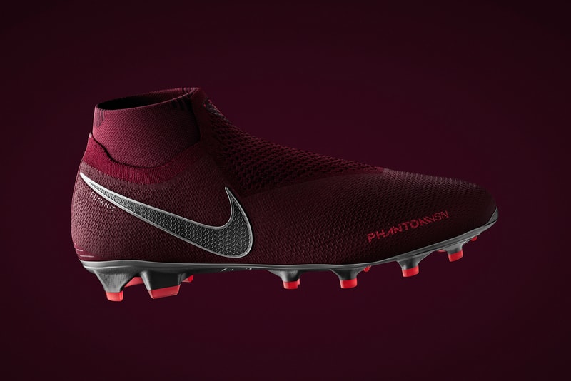 Nike Football Phantomvsn Boots Kicks Sneakers Trainers Footwear Cop Purchase Buy Available Soon Phil Coutinho Kevin De Bruyne Football Soccer Release Information Technology Quadfit Ghost Lace Young Blood Raised on Concrete Black Op Grey Red