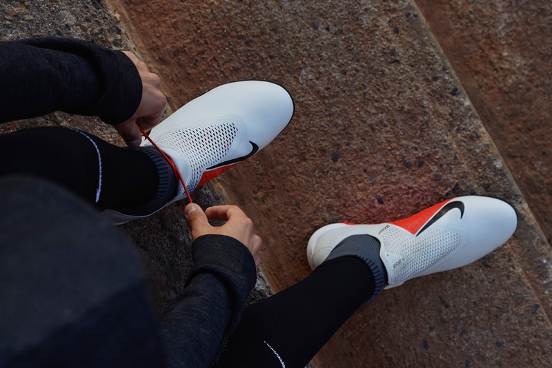 Nike Football Phantomvsn Boots Kicks Sneakers Trainers Footwear Cop Purchase Buy Available Soon Phil Coutinho Kevin De Bruyne Football Soccer Release Information Technology Quadfit Ghost Lace Young Blood Raised on Concrete Black Op Grey Red