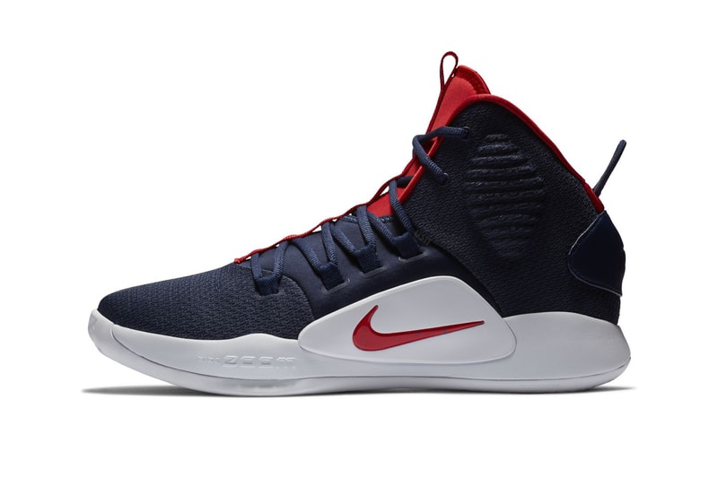 Nike Hyperdunk X USA Colorway patriotic theme navy red white 4th of July new basketball silhouette sneaker footwear