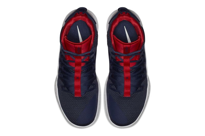 Nike Hyperdunk X USA Colorway patriotic theme navy red white 4th of July new basketball silhouette sneaker footwear