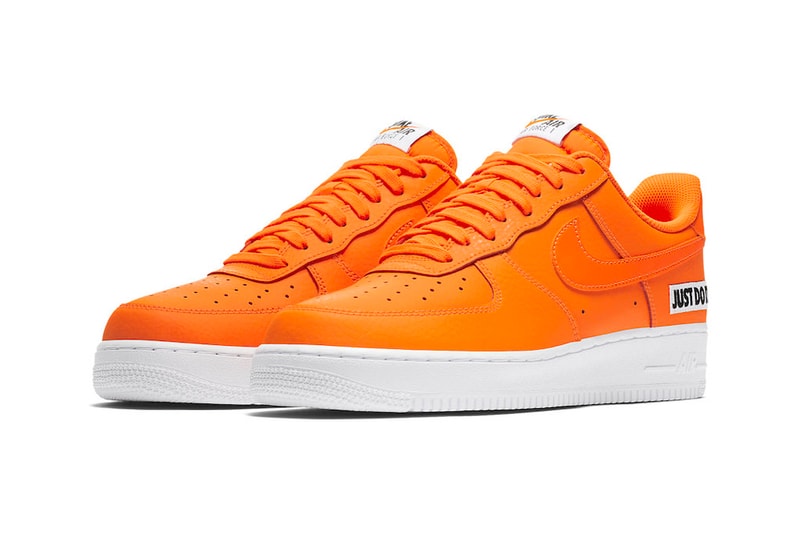 nike just do it orange air force 1 low