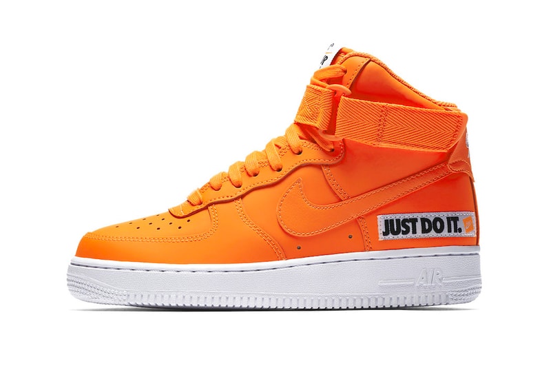 nike just do it orange air force 1 high