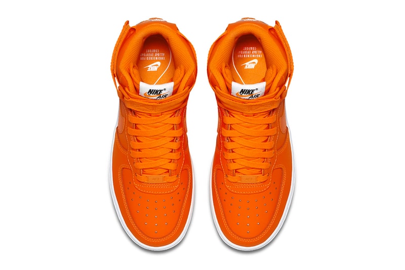 nike just do it orange air force 1 high