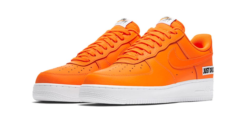 nike orange just do it shoes