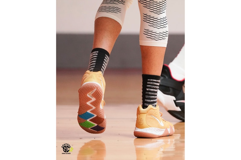 Nike Kyrie 4 "Cinnamon Toast Crunch" On-Foot sneaker cereal pack Kyrie irving release date price