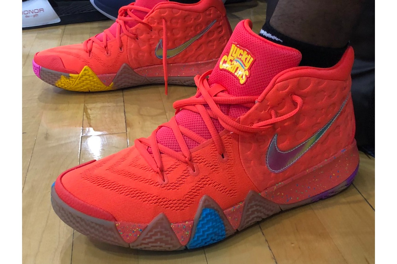 Nike Kyrie 4 "Lucky Charms" Closer Look Kyrie irving cereal pack general mills sneaker colorway