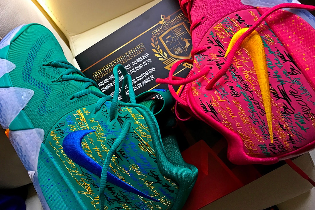 Nike Kyrie 4 NBA 2K release giveaway sneakers shoes footwear irving