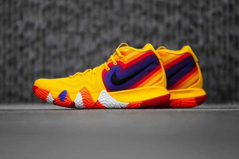 Nike Kyrie 4 Uncle Drew Poster Colorway yellow orange purple red release date sneaker