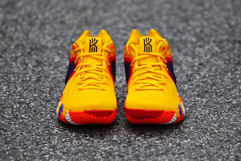 Nike Kyrie 4 Uncle Drew Poster Colorway yellow orange purple red release date sneaker