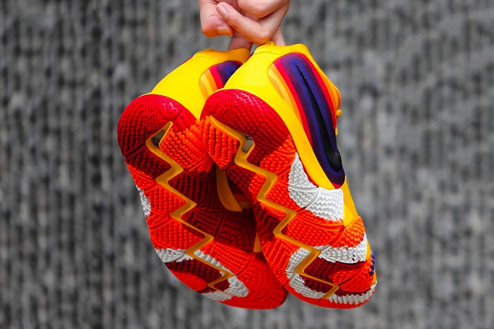 Nike Kyrie 4 Uncle Drew Poster Colorway yellow orange purple red release date sneaker