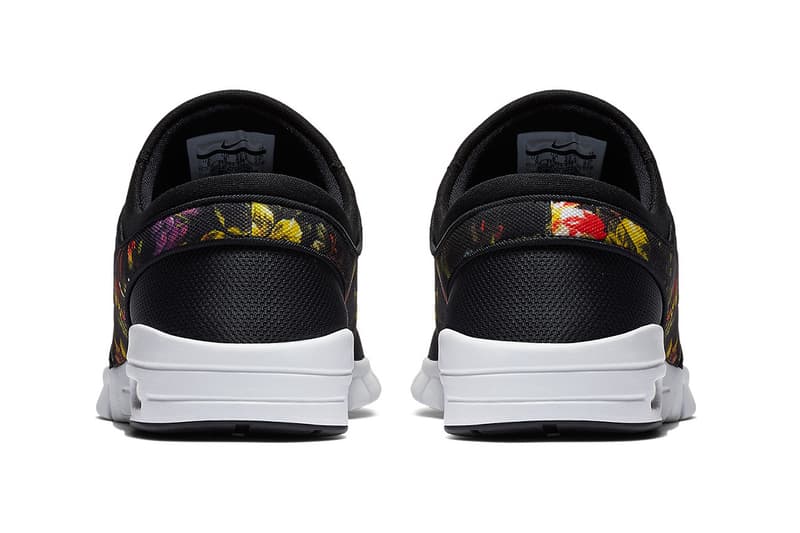 nike sb stefan janoski max sneaker footwear shoe drop release day info closer look official news Multi-Color Black Style 631303-029 july 2018 cop floral flower white