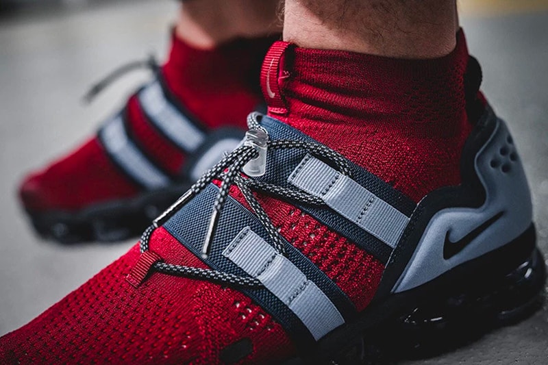 Nike Air VaporMax Utility New England Patriots Colorway release info drop date price purchase price July 12 Super Bowl Champion Team Red Black Obsidian Ashen Slate