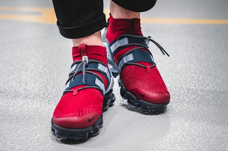 Nike Air VaporMax Utility New England Patriots Colorway release info drop date price purchase price July 12 Super Bowl Champion Team Red Black Obsidian Ashen Slate