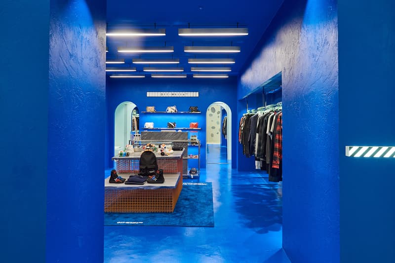 Off White™ C/O VIRGIL ABLOH Seoul Stores Inside Closer Look Clothing Freestanding Hyundai Coex korea