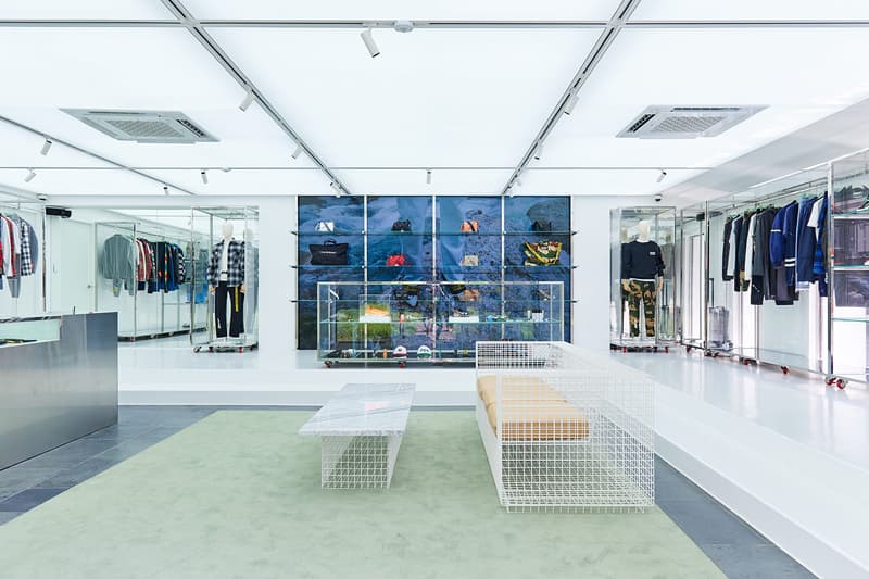 Off White™ C/O VIRGIL ABLOH Seoul Stores Inside Closer Look Clothing Freestanding Hyundai Coex korea