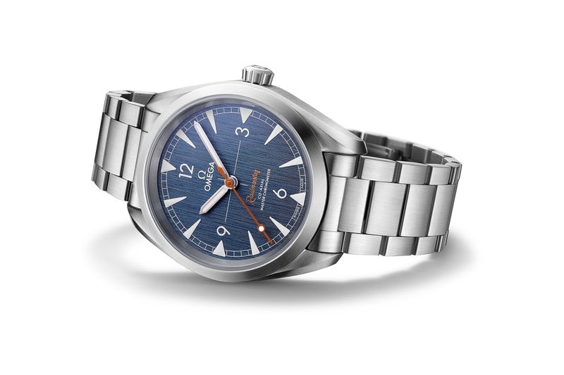 Omega seamaster railmaster denim faded jeans nato brown leather strap 220.12.40.20.03.001 OMEGA CO-AXIAL MASTER CHRONOMETER 40 MM 4900 usd steel