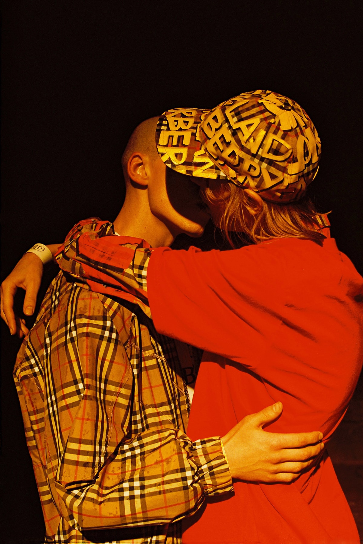 opening ceremony burberry capsule collaboration exclusive plaid check track suit red retro logo fall winter 2018 capsule july 13 drop release date buy purchase look book release