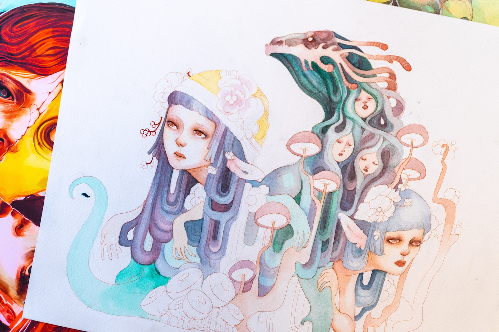 Lauren Tsai pen and paper interviews artworks art paintings illustrations