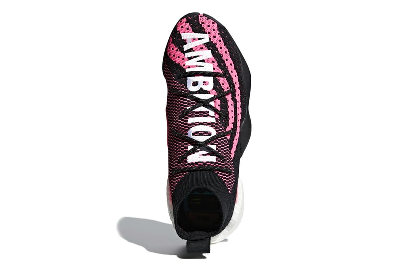 Pharrell Williams adidas originals Crazy BYW 'AMBITION' Release info Summer 2018 black pink white colorway adidas originals adidas Hoops footwear sneaker