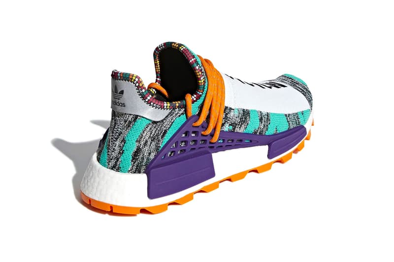 Pharrell williams x adidas originals NMD Hu "Solar" Pack Release Date info sneakers multi color 2018 price