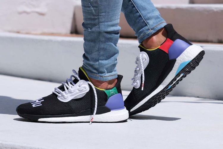 The Pharrell Williams x adidas Solar Hu Glide St Surfaces in an Alternate Black Colorway