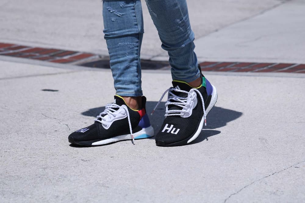 Pharrell Williams adidas originals HU Glide ST Black First Look Williams Originals On Foot