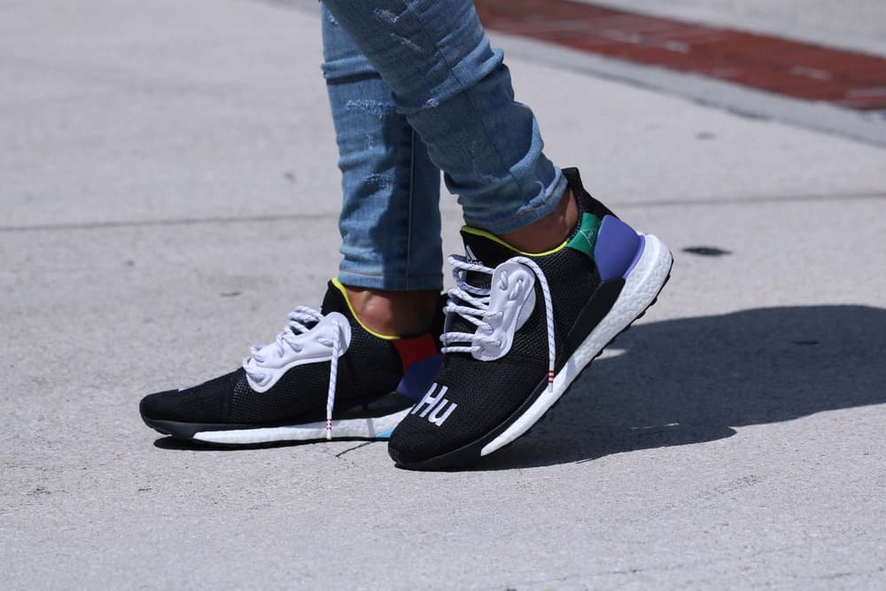 Pharrell Williams adidas originals HU Glide ST Black First Look Williams Originals On Foot