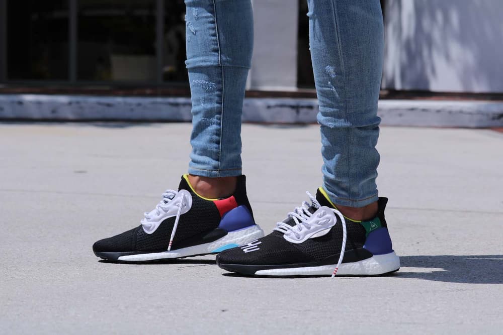 Pharrell Williams adidas originals HU Glide ST Black First Look Williams Originals On Foot